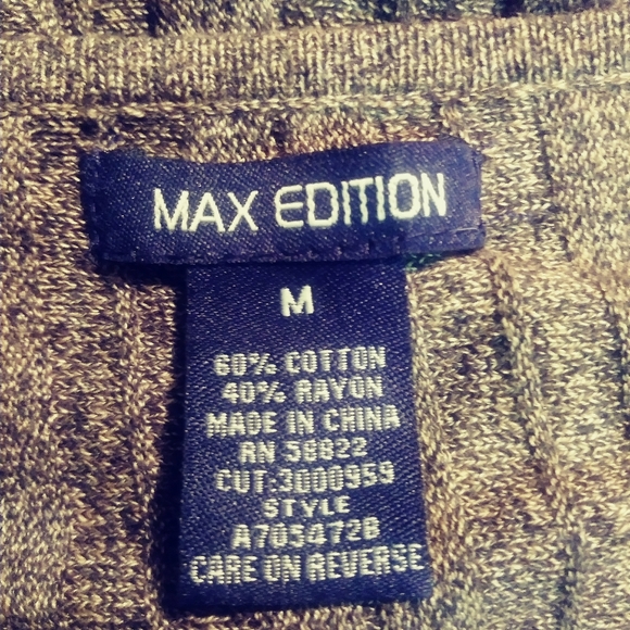Gold/black sweater by Max Edition. Sz- M - Picture 3 of 3
